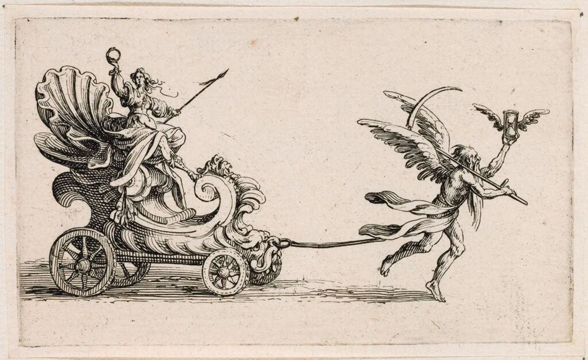 Entrance of Monseigneur Henry de Lorraine:  Chariot with Time by Jacques Callot