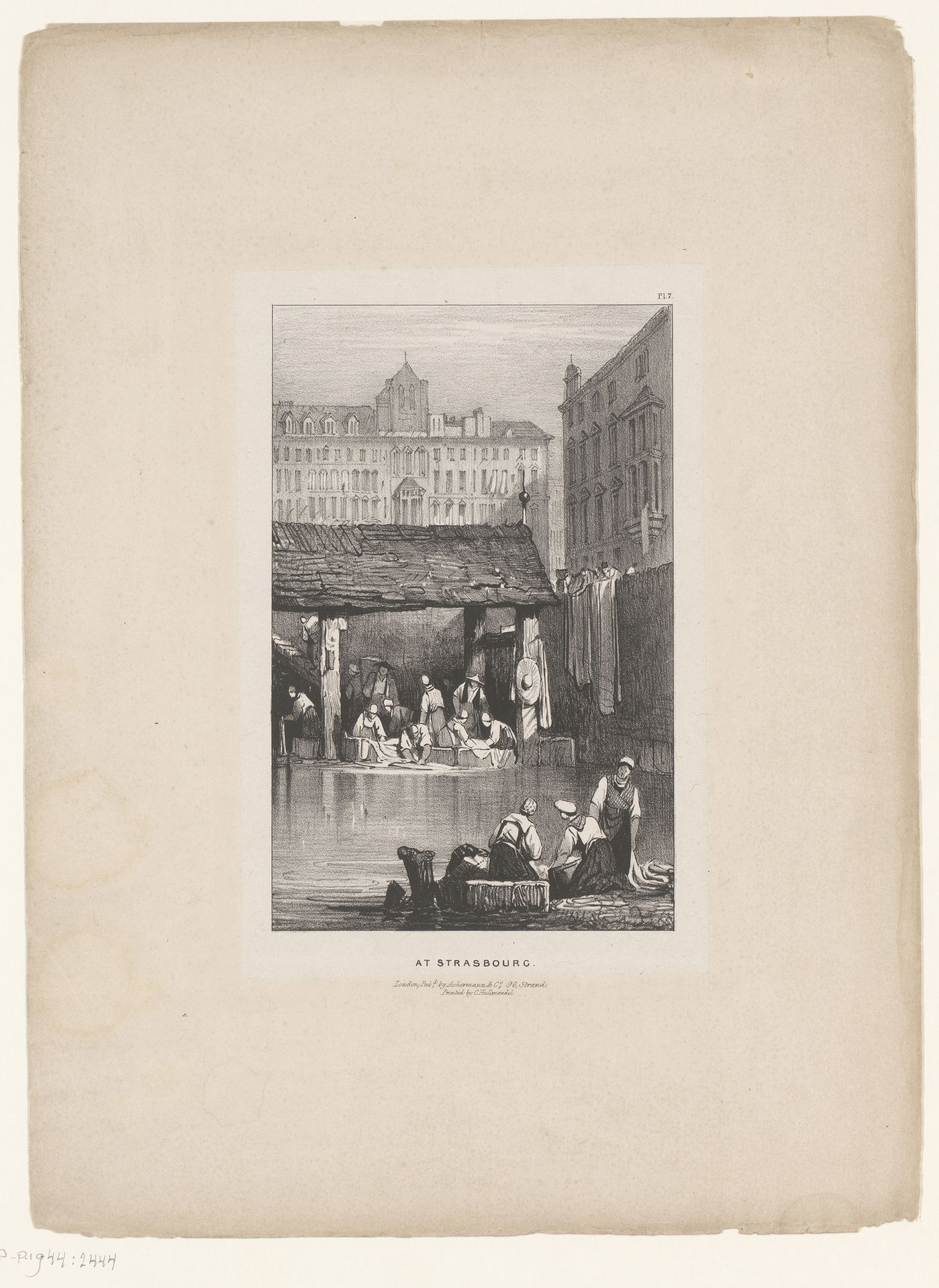 Kleding wassende vrouwen in Straatsburg by Samuel Prout