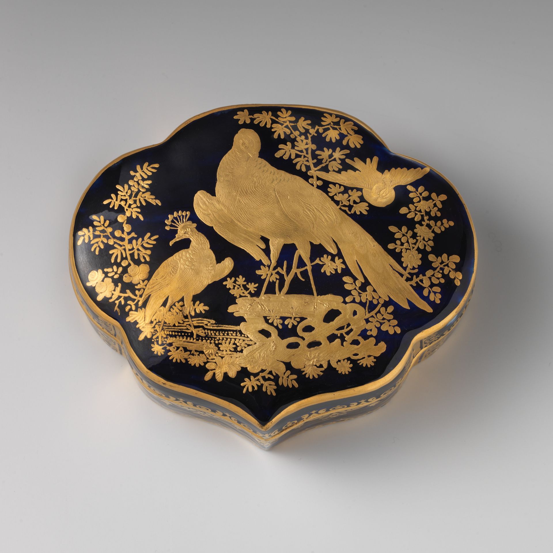 Toilet set containing three smaller boxes by Chelsea Porcelain Manufactory