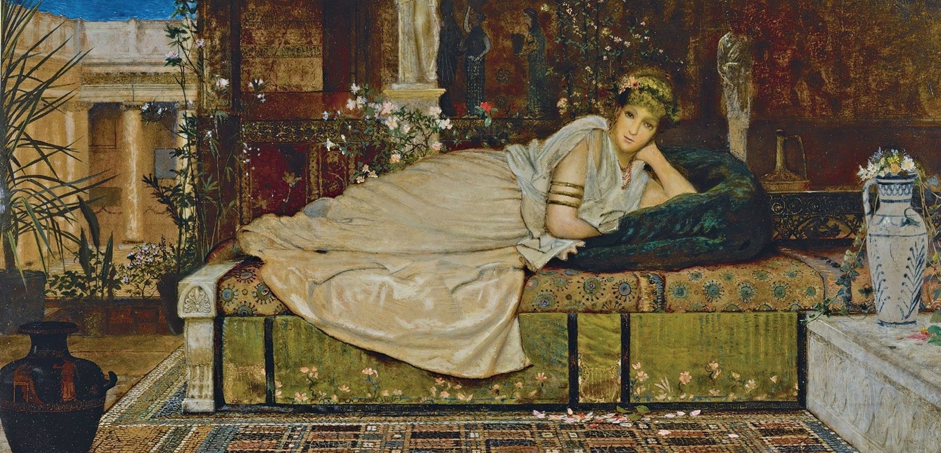 A Lady in a Classical Interior by John Atkinson Grimshaw