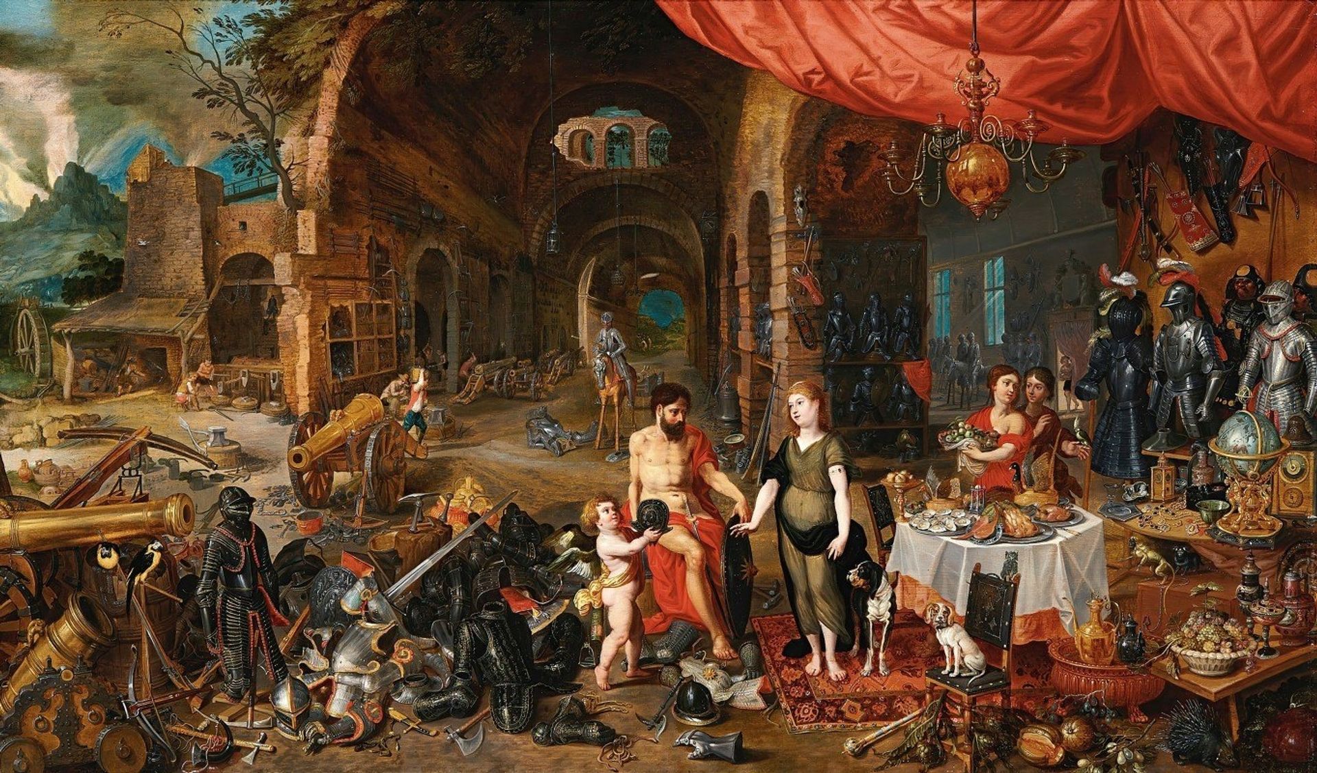 Venus At The Forge Of Vulcan by Jan Brueghel the Younger