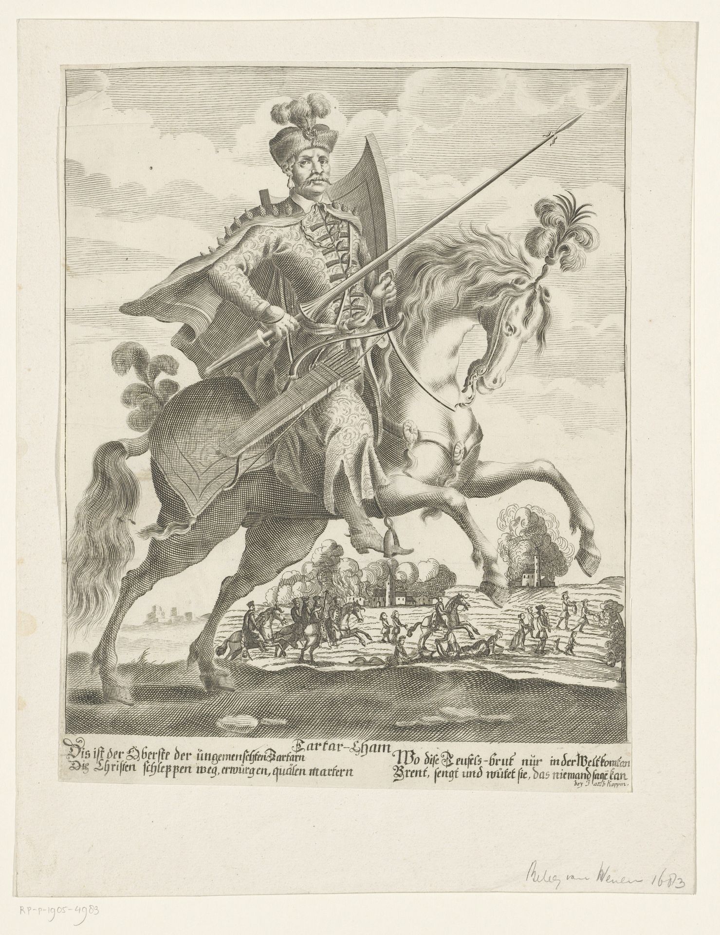 Portret van de Tartaarse veldoverste Cham by Anonymous
