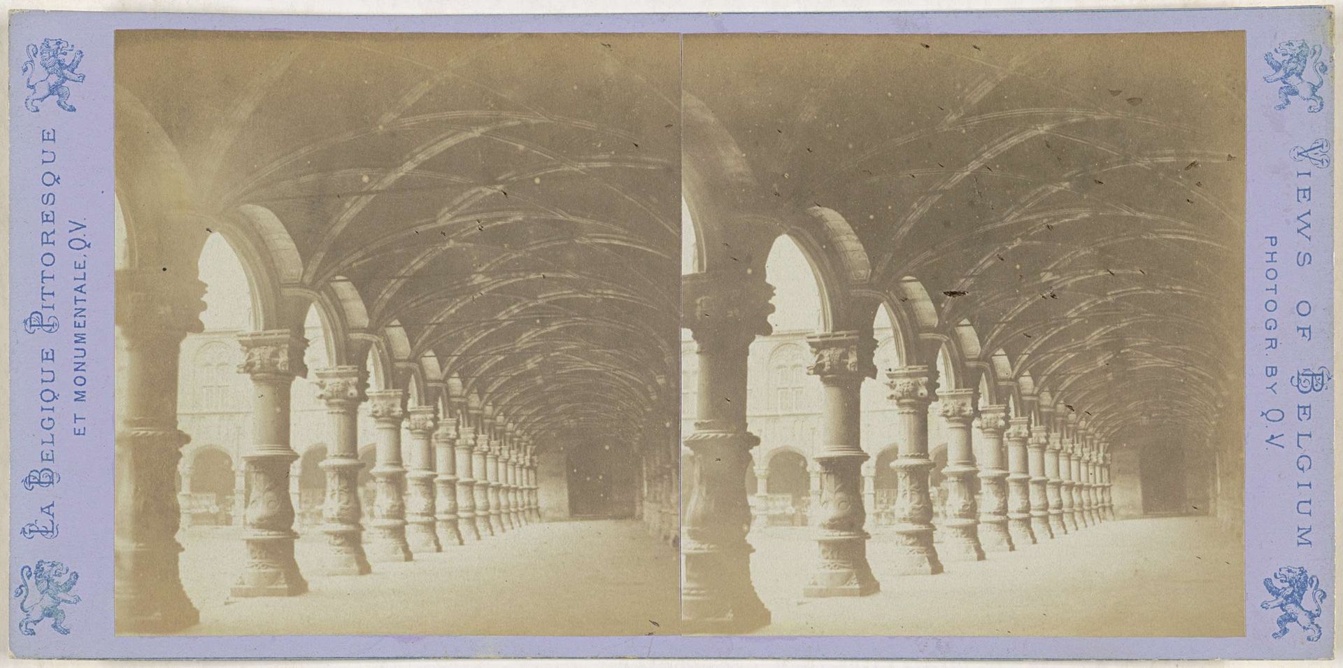 Galerij aan de binnenplaats van het Paleis van de prins-bisschoppen in Luik by Jules Hippolyte Quéval