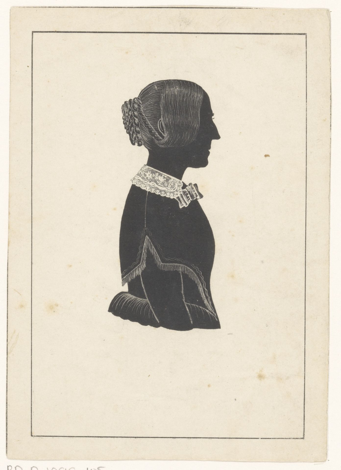 Silhouetportret van Dingena Sophia van Galen by Pieter (IV) Barbiers