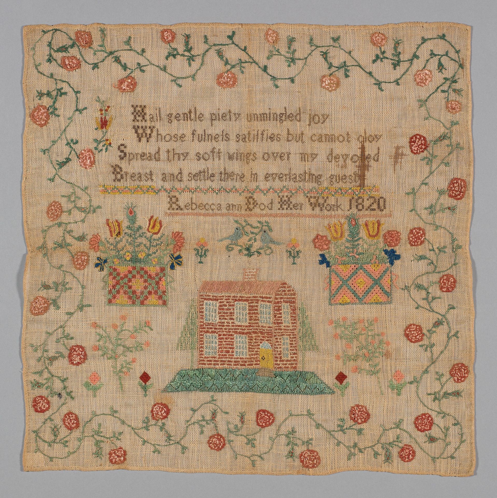 Sampler (Needlework) by Rebecca Ann Dod