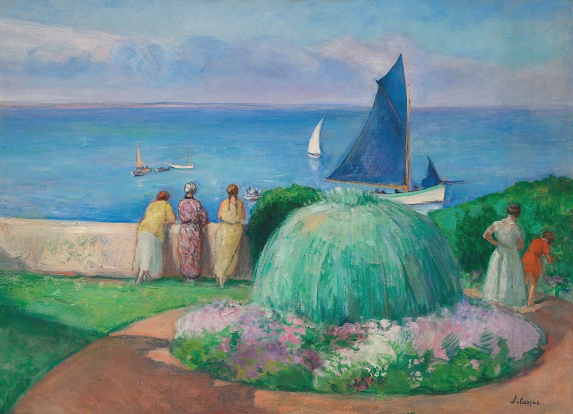La voile bleue, Préfailles by Henri Lebasque