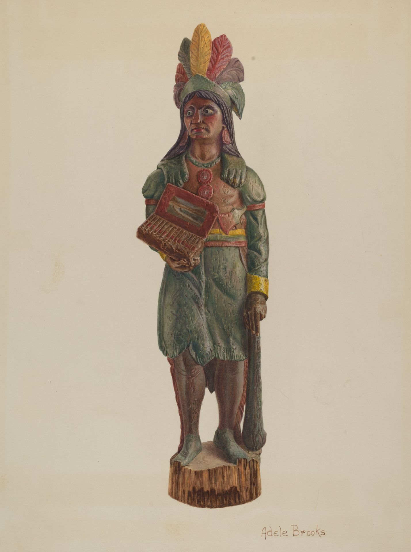 Cigar Store Indian by Adele Brooks