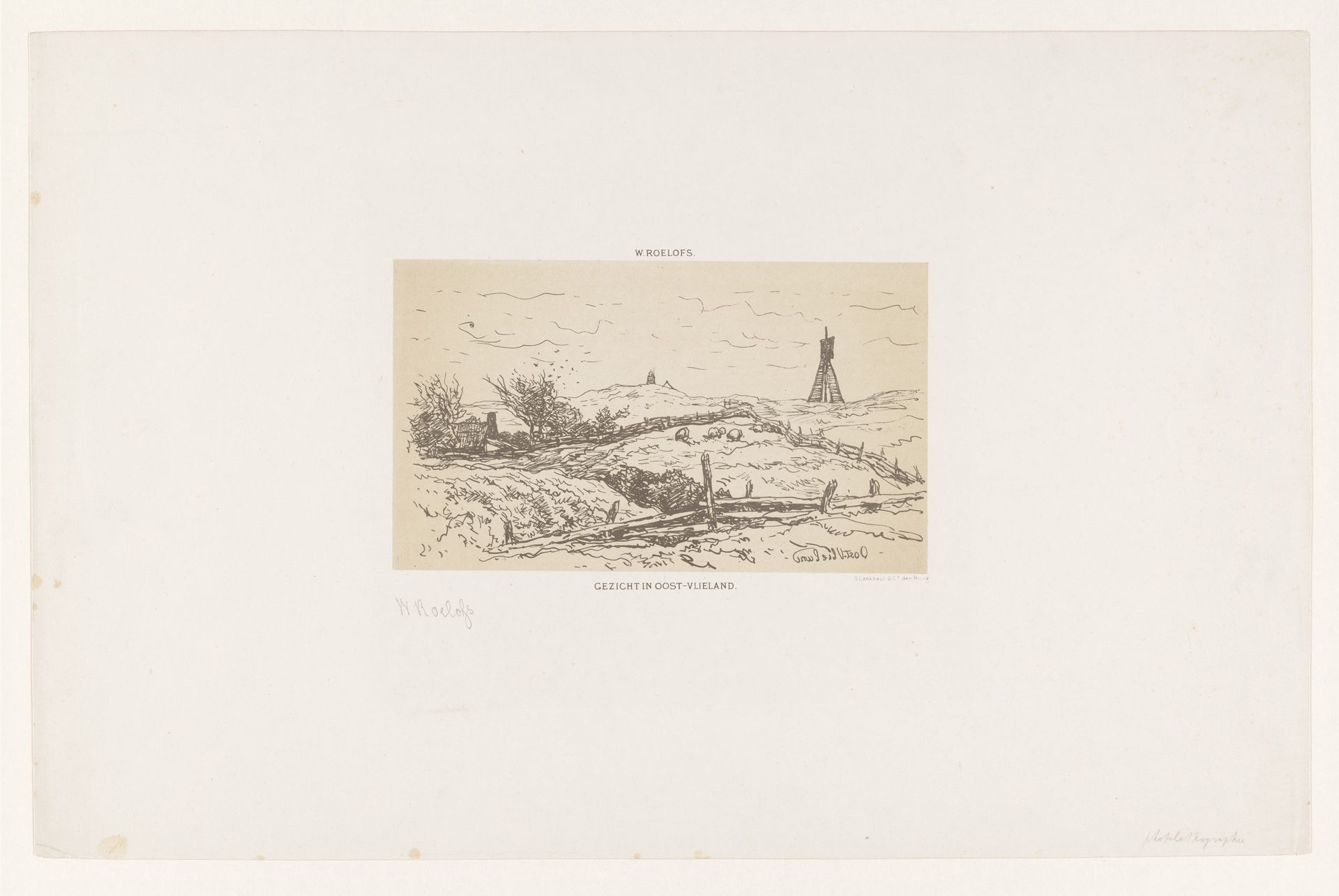 Gezicht in Oost-Vlieland by Willem Roelofs