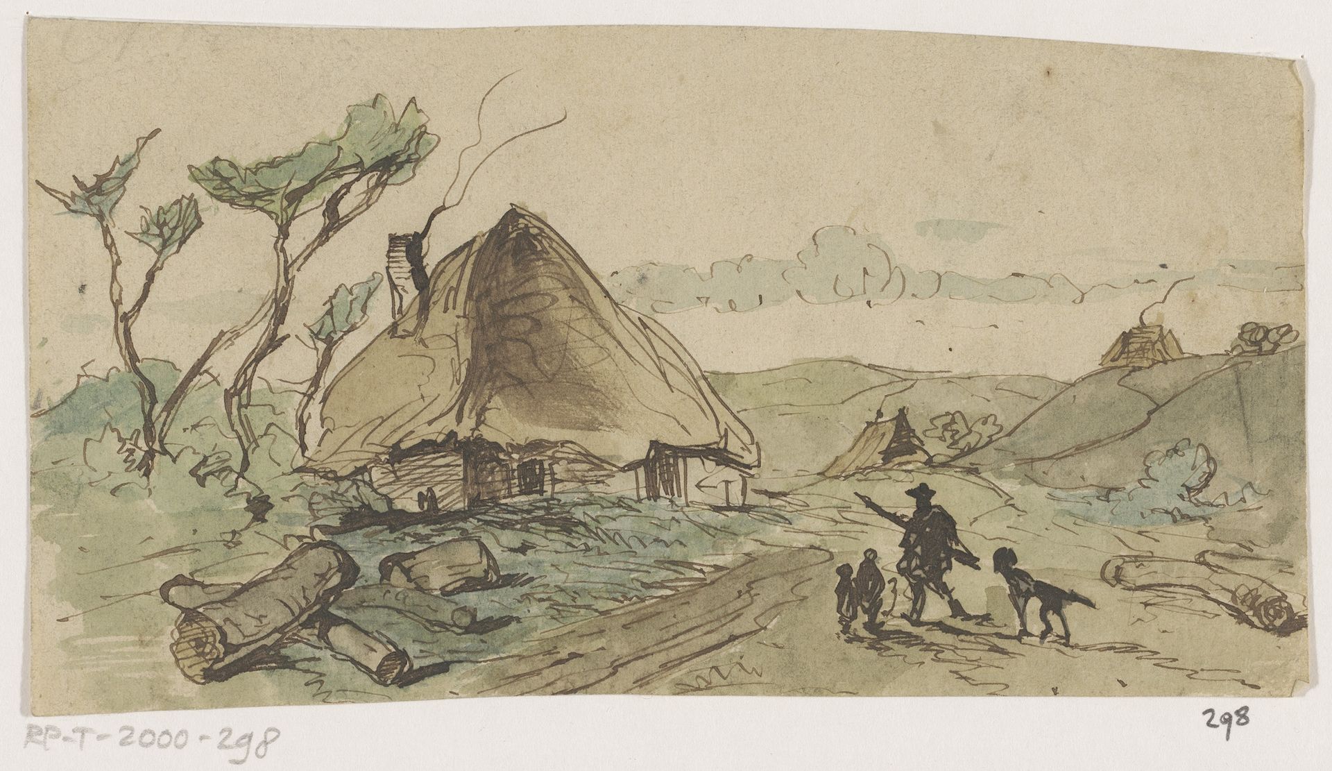 Jager tussen huizen by Johannes Tavenraat