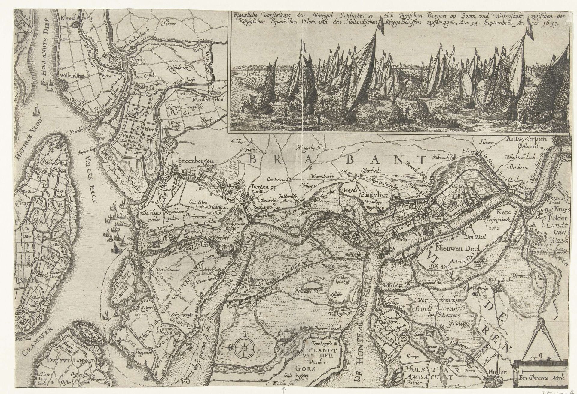 Overwinning op het Slaak, 1631 by Wenceslaus Hollar