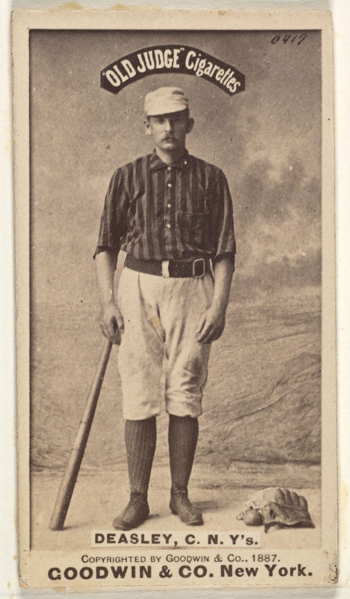 Thomas H. "Pat" Deasley, Catcher, New York, from the Old Judge series (N172) for Old Judge Cigarettes by Goodwin & Company