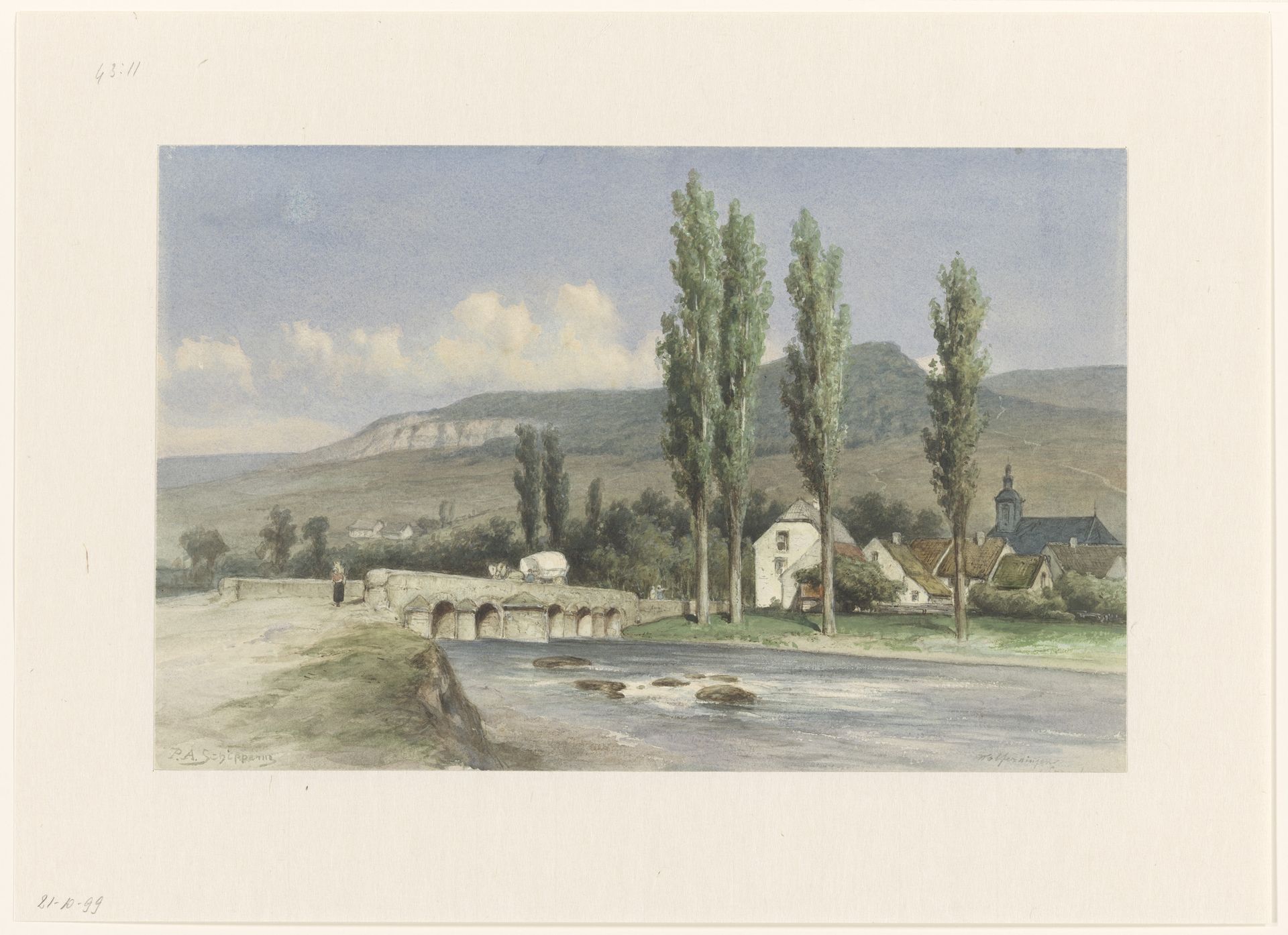 Berglandschap bij Walferdange, Luxemburg by Piet Schipperus