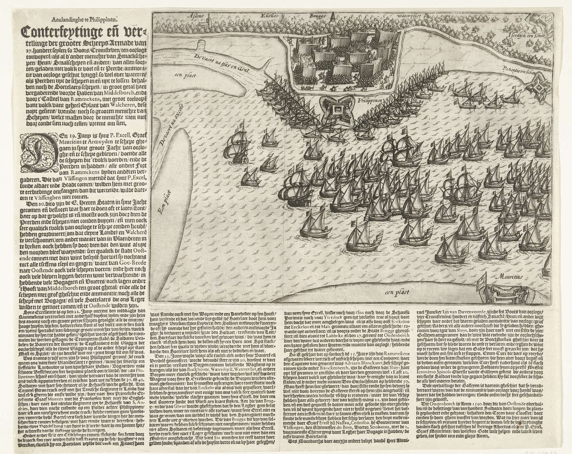 Staatse vloot voor Philippine, 1600 by Anonymous
