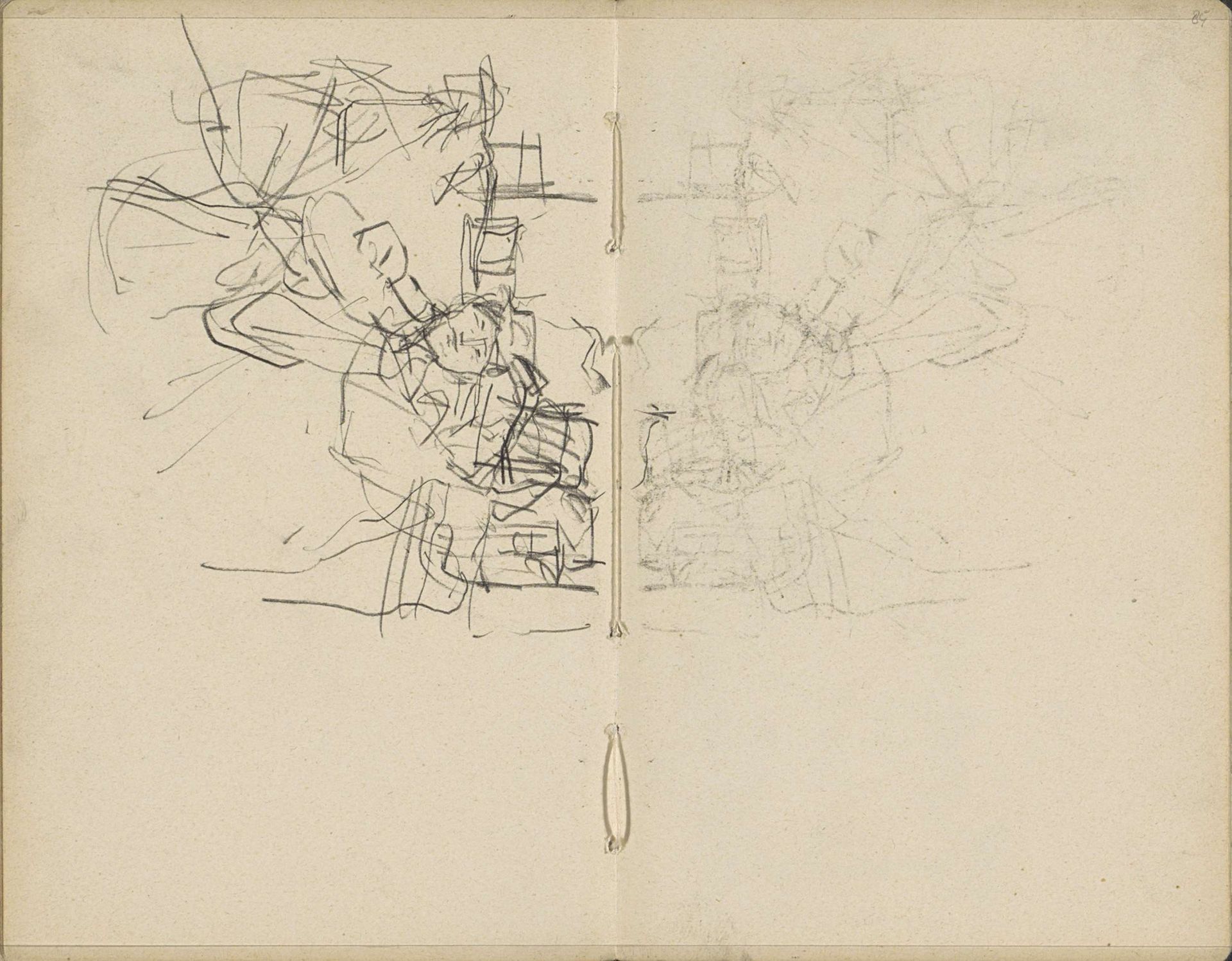 Figuren, mogelijk in een straat in Amsterdam by George Hendrik Breitner