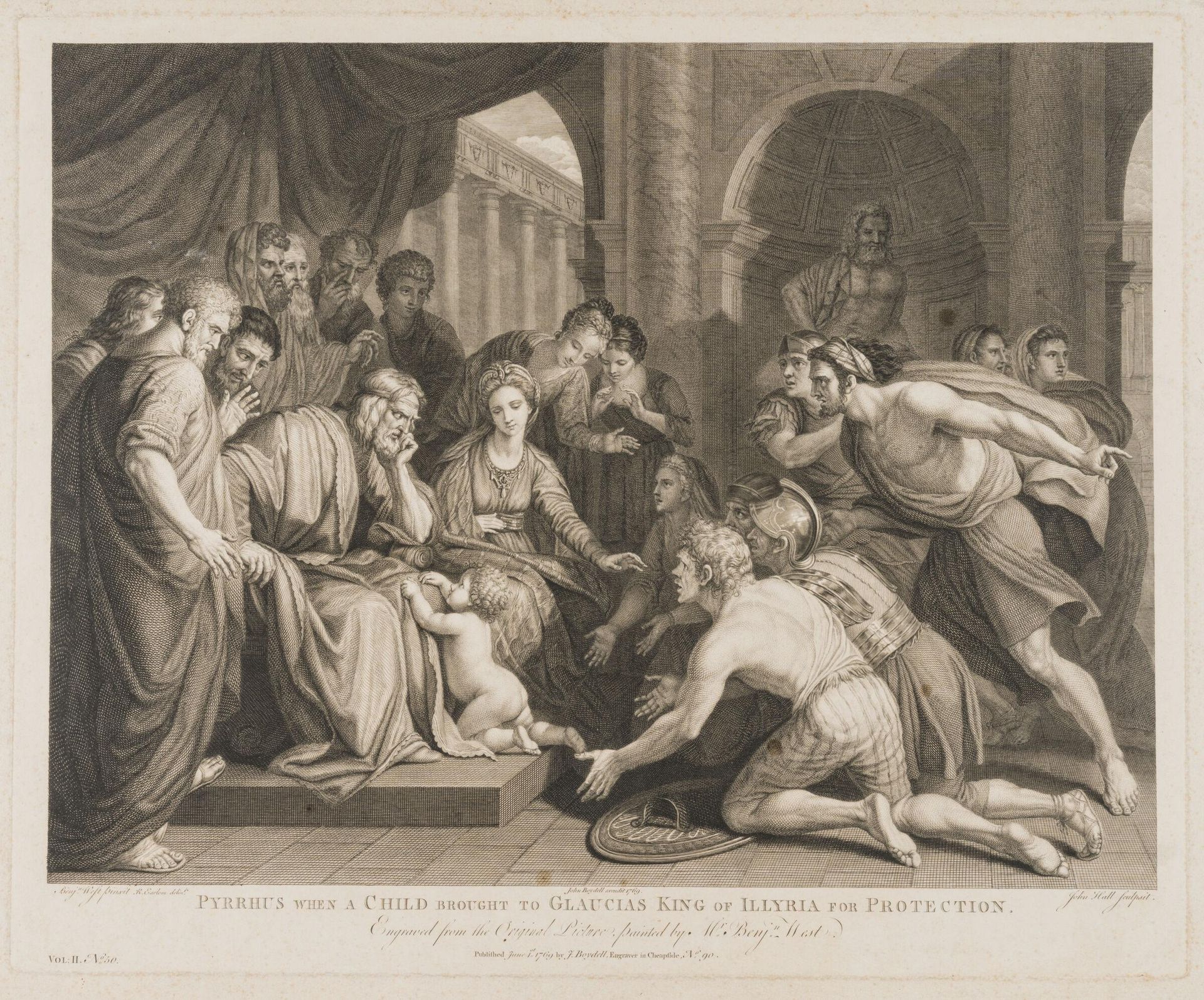 Pyrrhus, when a child, brought to Glaucias, king of Illyria, for protection by John Hall