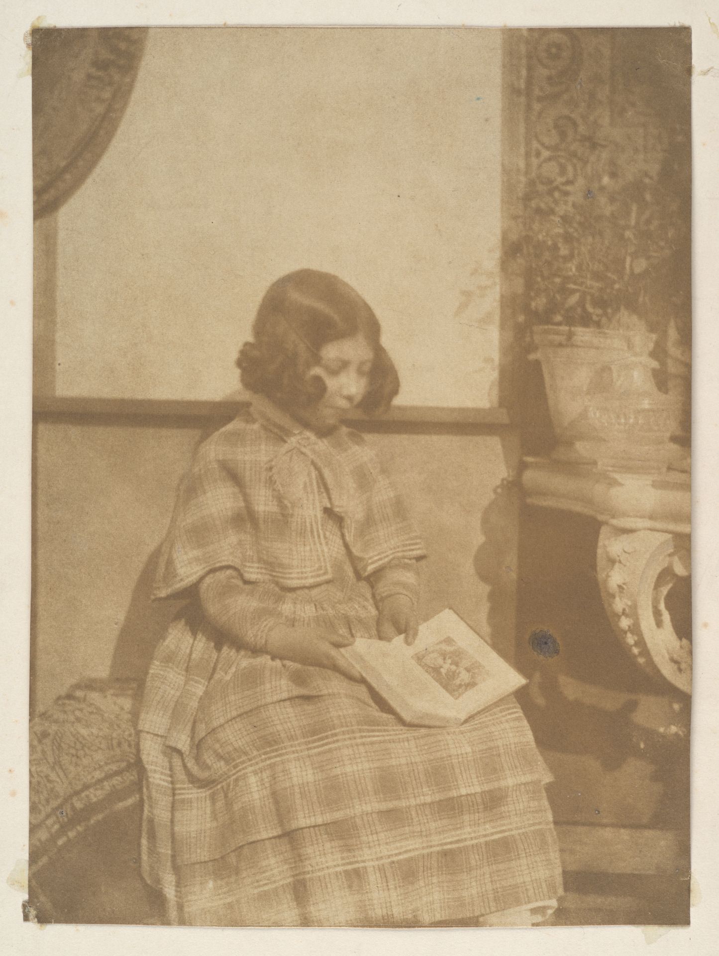 Portrait of His Daughter Reading by Louis-Désiré Blanquart-Évrard