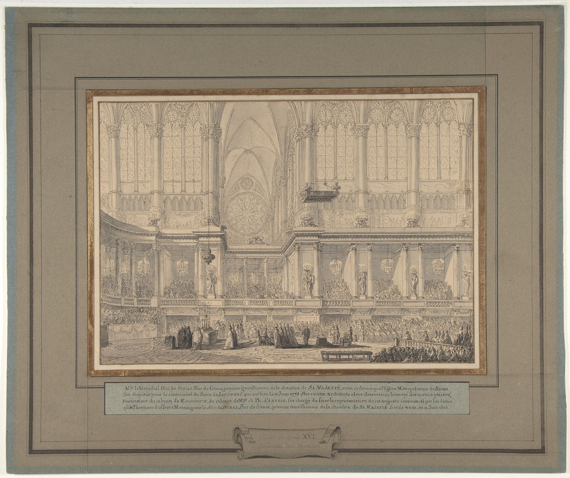 The Anointing of Louis XVI at His Coronation in Reims Cathedral, June 11, 1775 by François Joseph Belanger