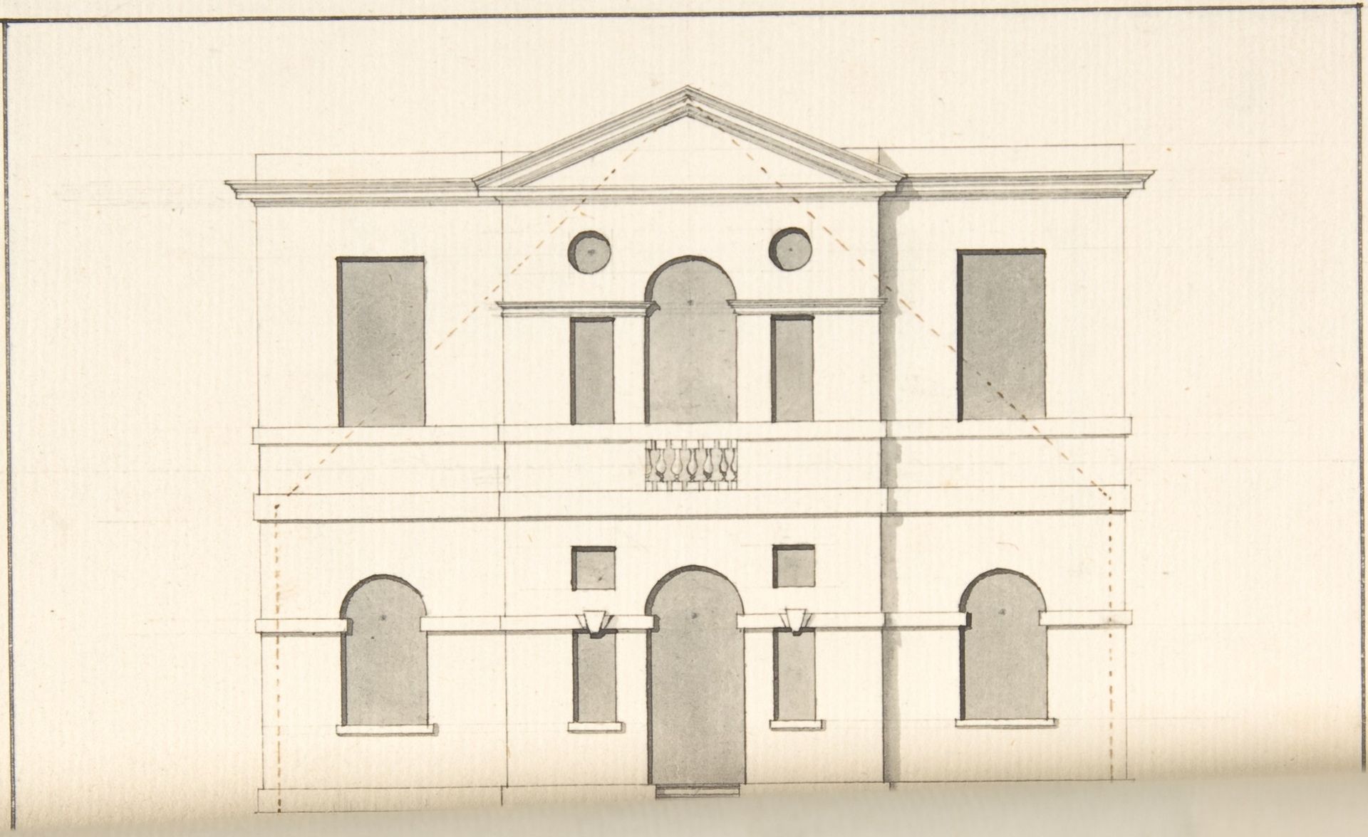 Elevation of "An Eye-trap" by Robert Morris