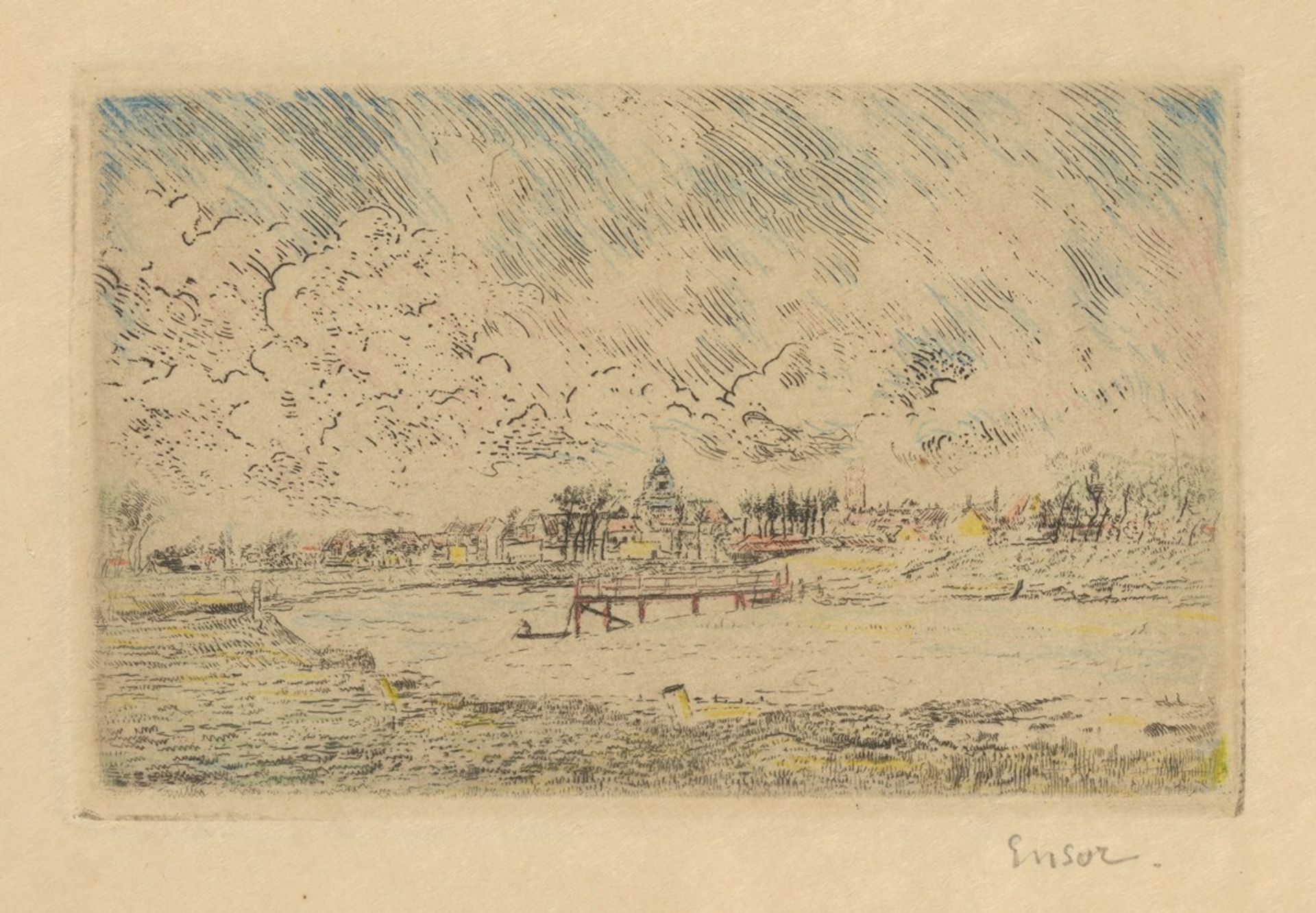 Zicht op Nieuwpoort by James Ensor