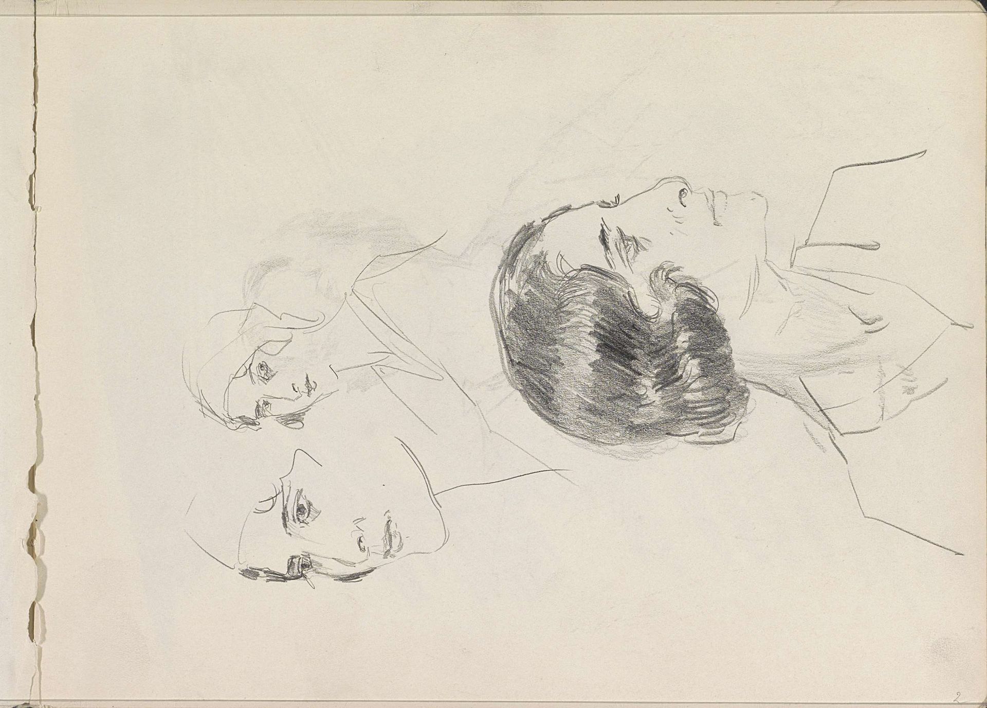 Drie vrouwenhoofden by Isaac Israels