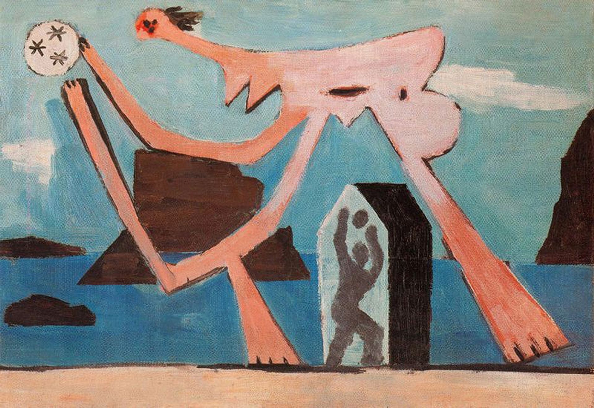 Ballplayers on the beach by Pablo Picasso