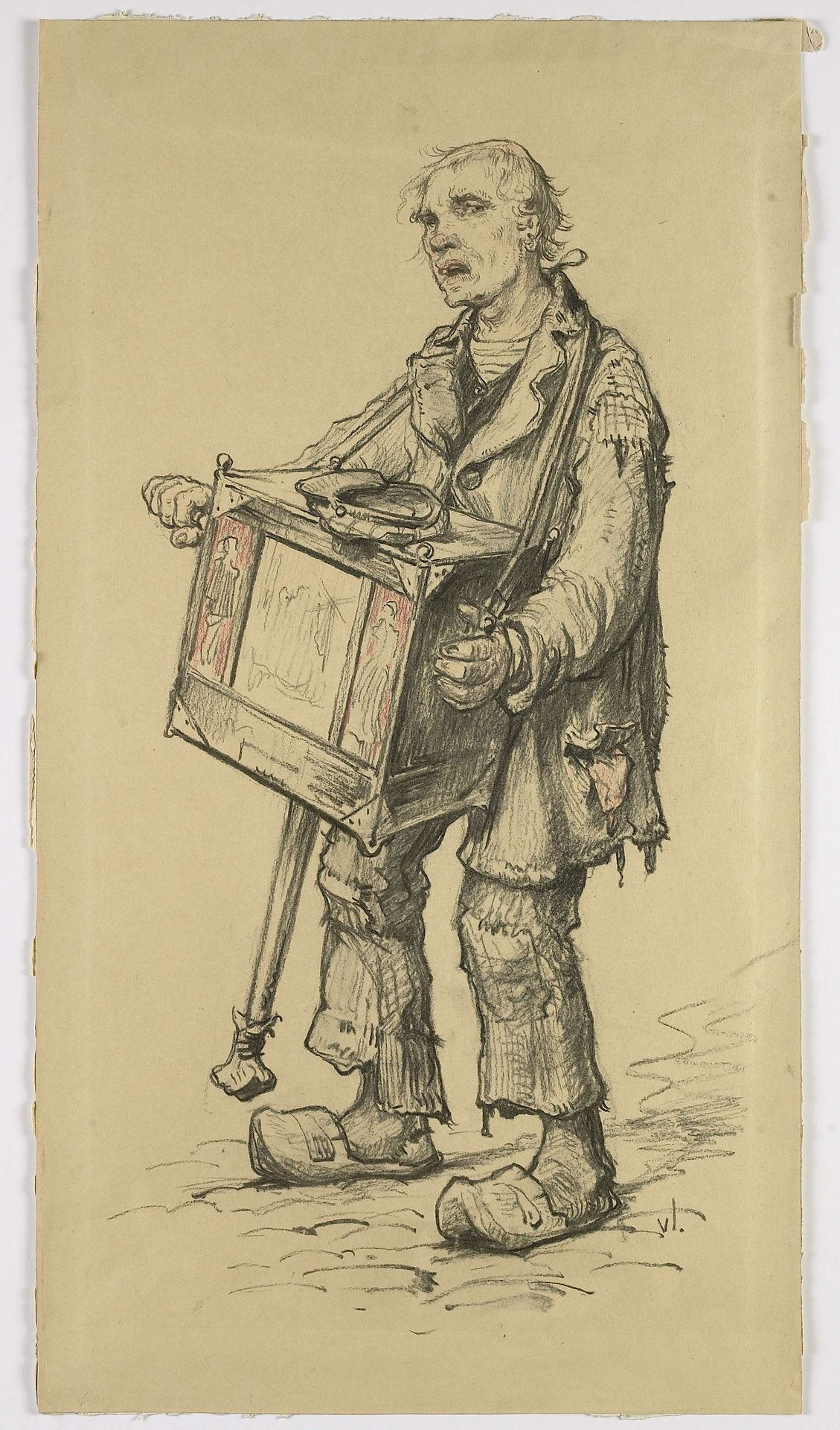 Orgeldraaier by Jacobus Laurentius van Ishoven