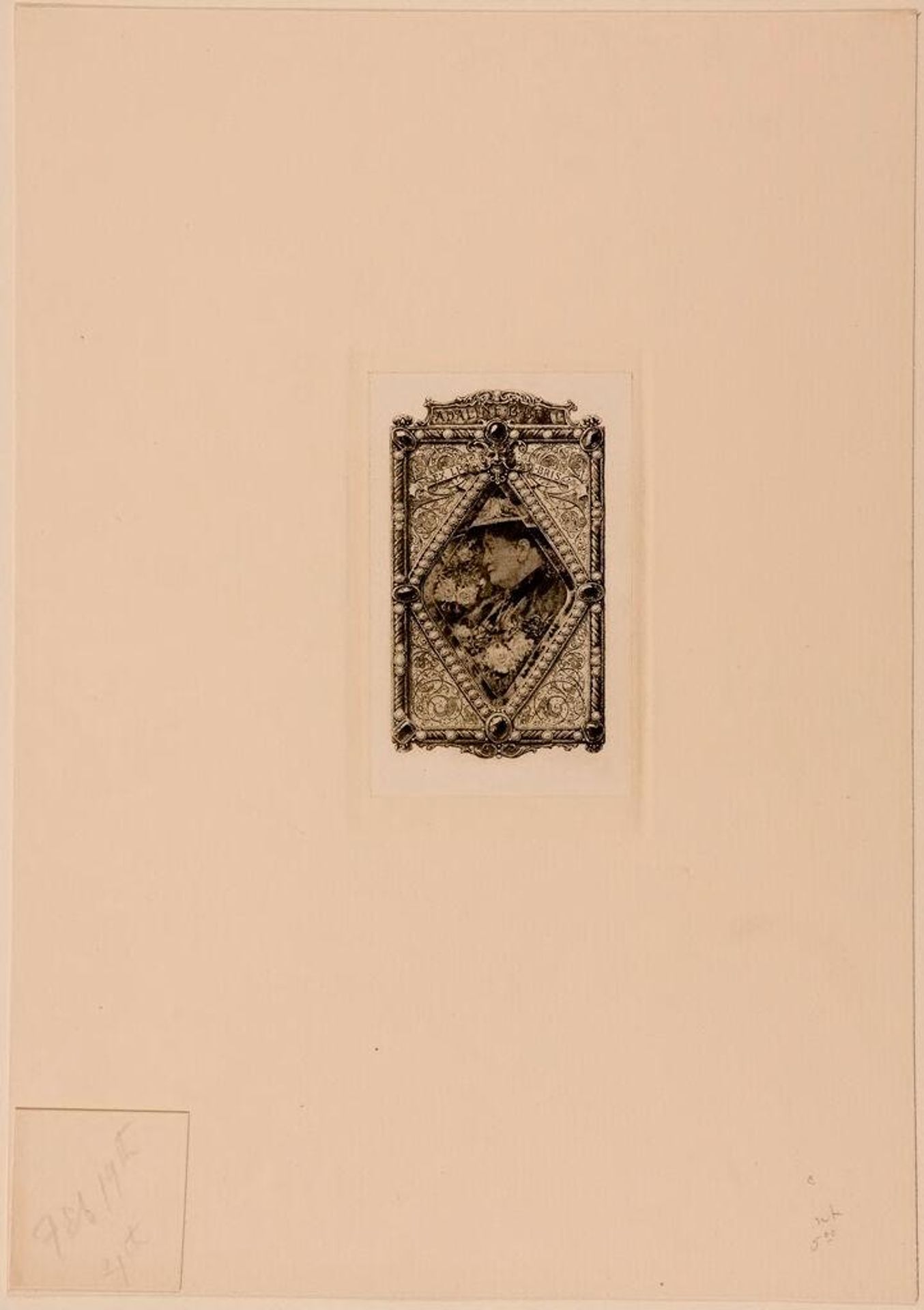 Bookplate of Adaline B. Beal by Sidney L. Smith