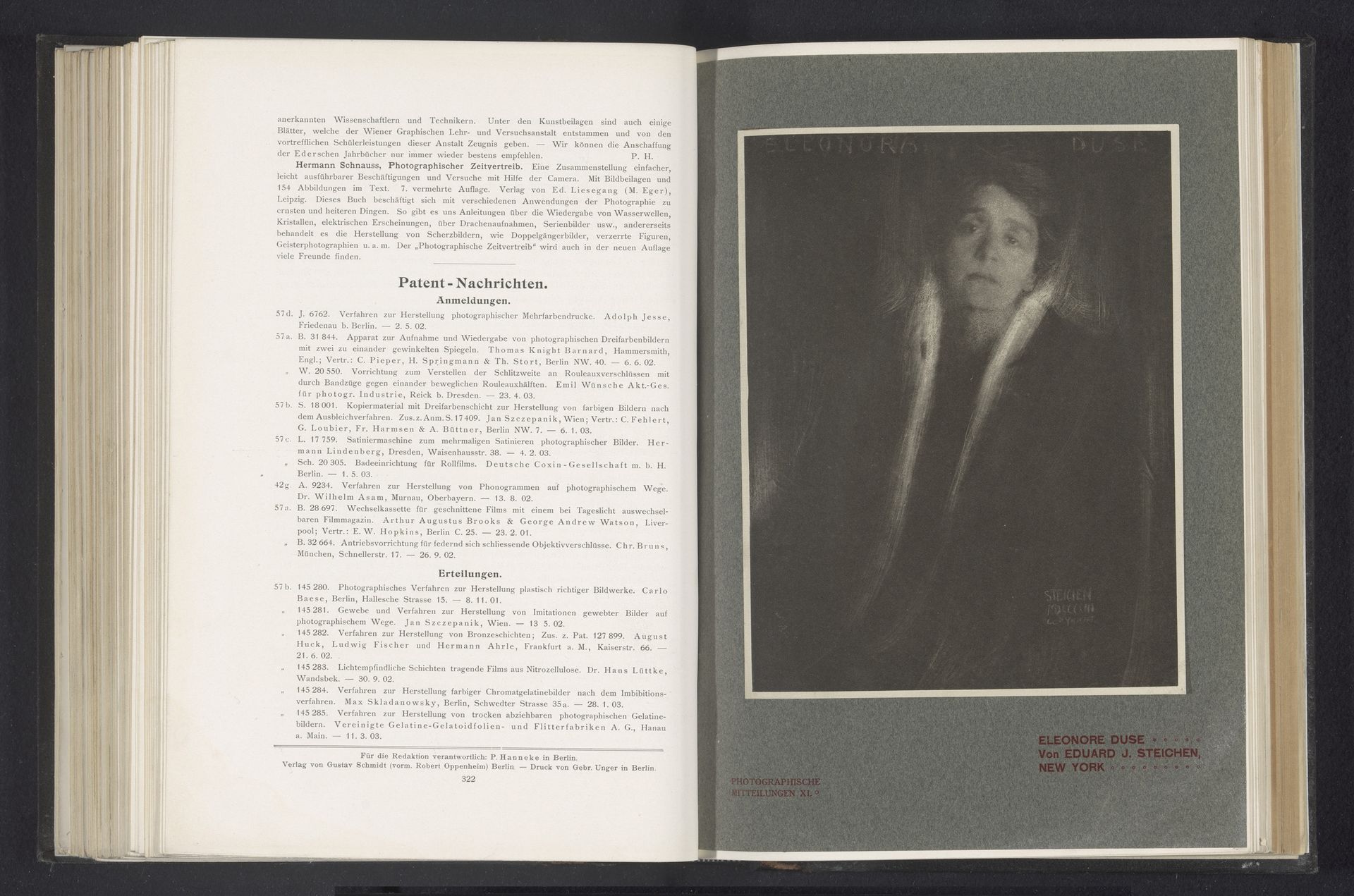 Portret van Eleonore Duse by Edward Steichen