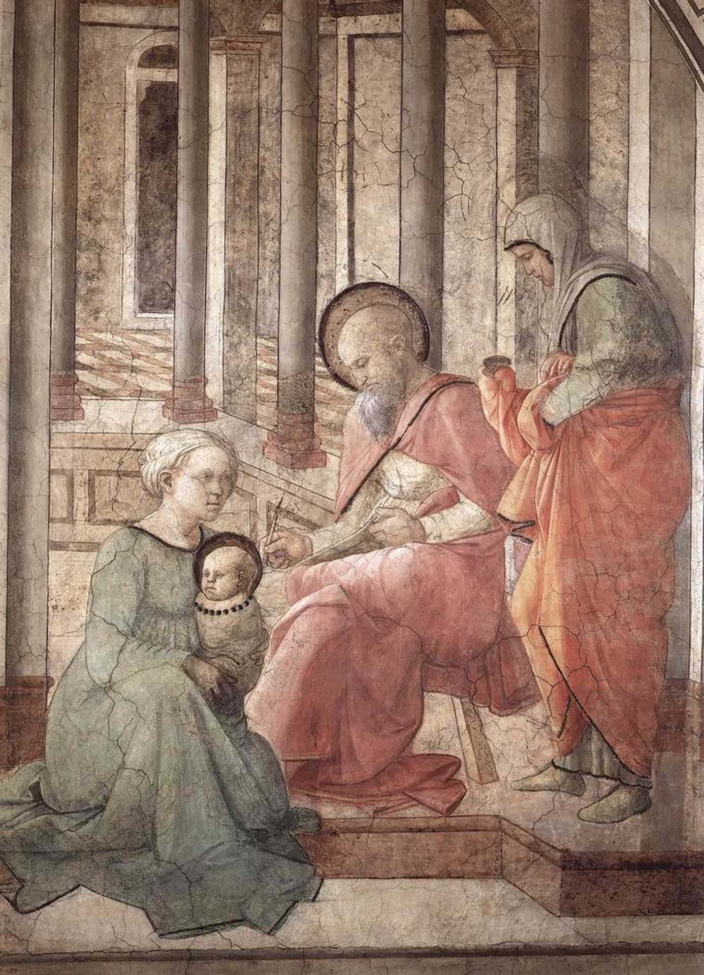Birth and Naming St. John (detail) by Filippo Lippi