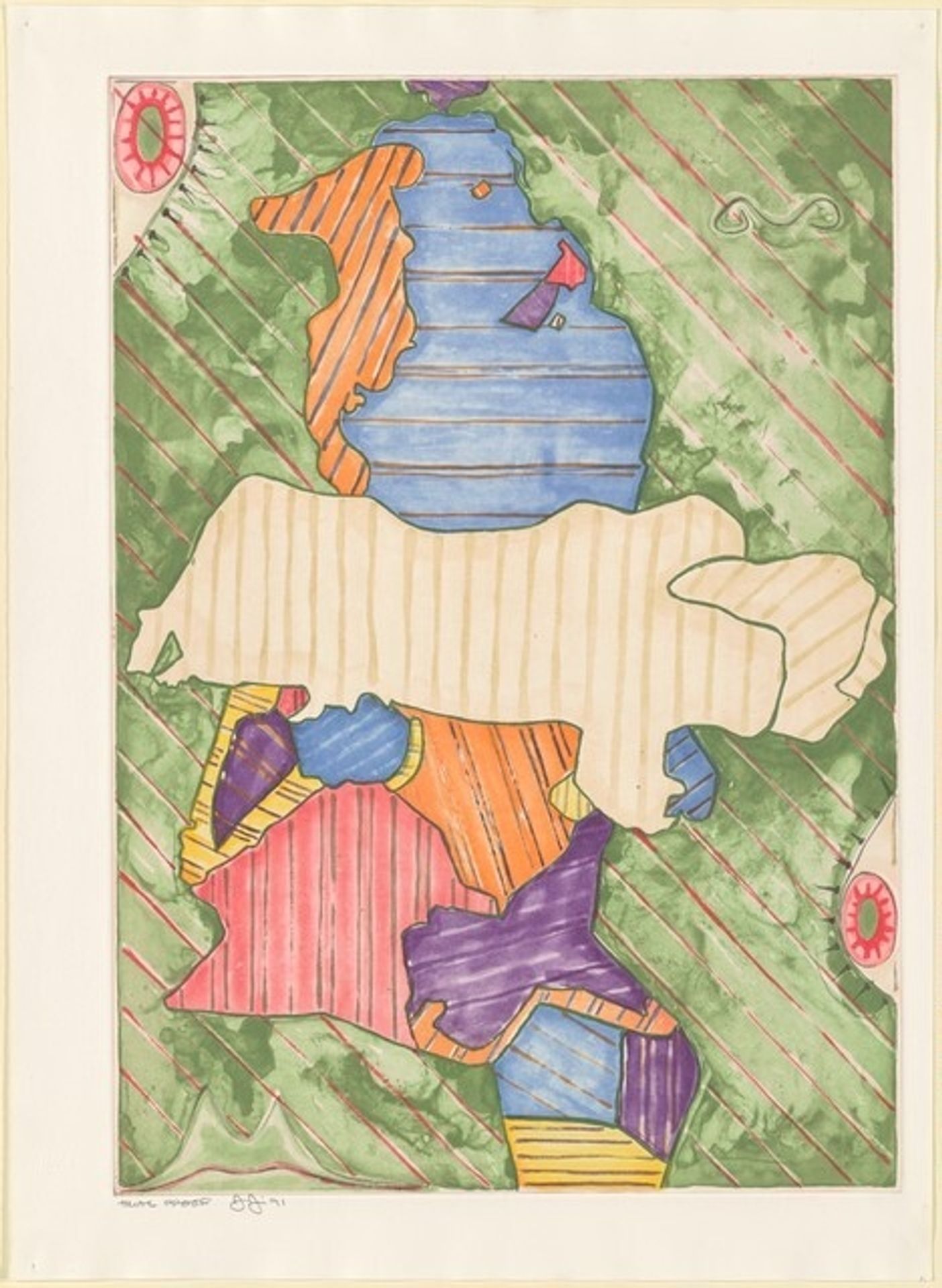 Green Angel [trial proof] by Jasper Johns
