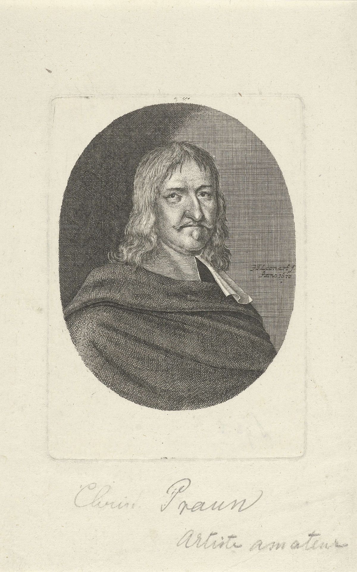 Portret van Christoph Praun by Johann Friedrich Leonard