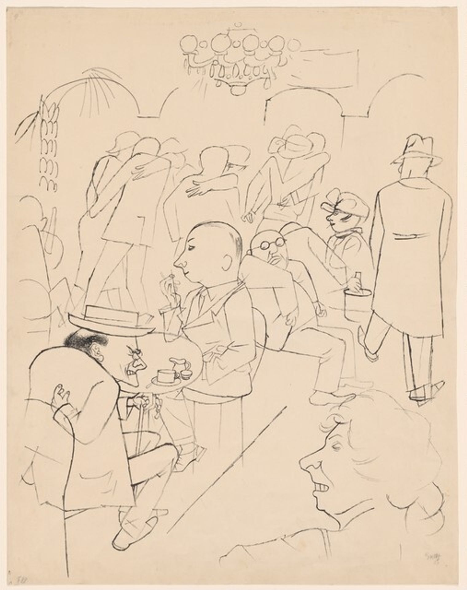 Tea Dance (Tanz Kaffee) by George Grosz