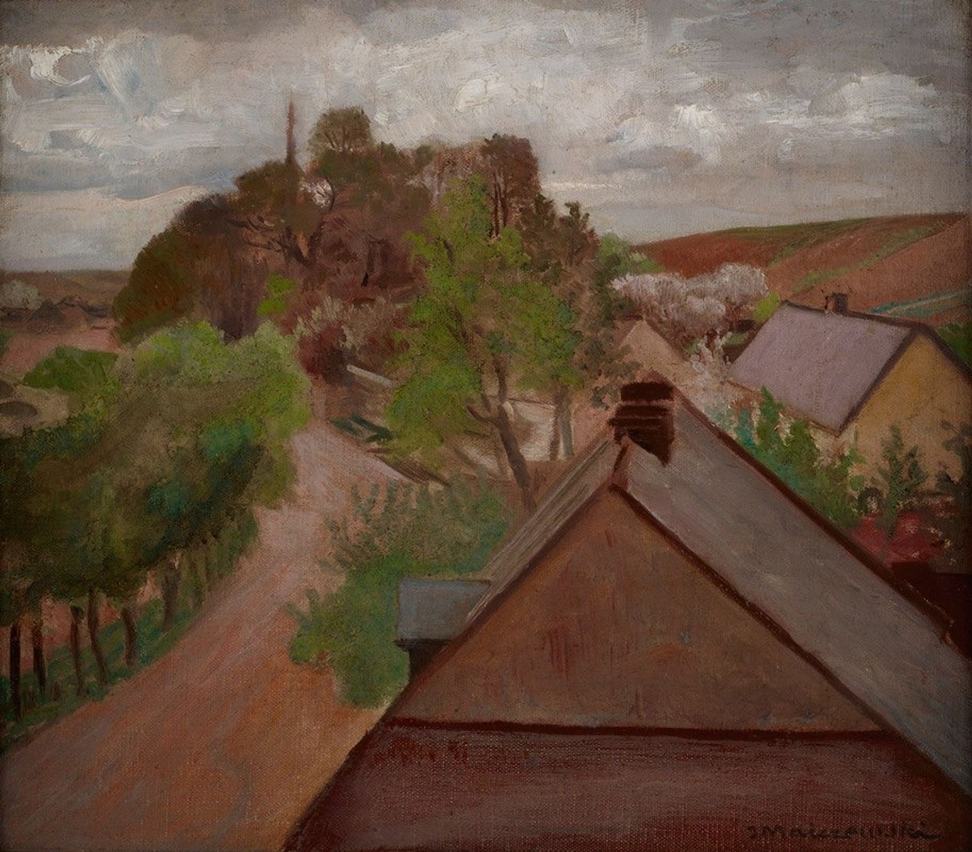 Country Landscape with a Road by Jacek Malczewski
