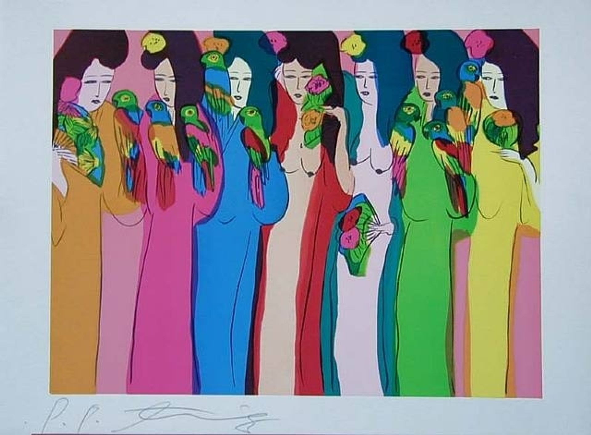 Ladies in a Row by Walasse Ting