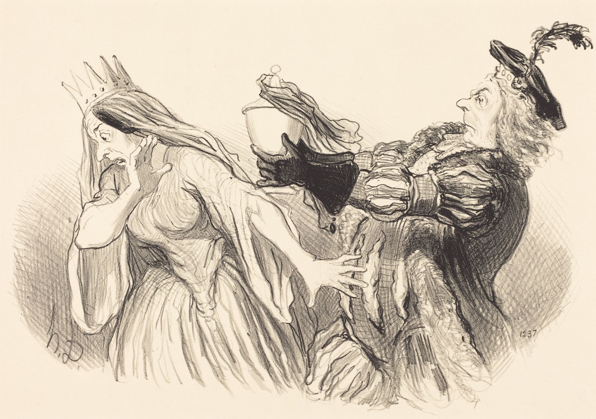 Hamlet by Honoré Daumier