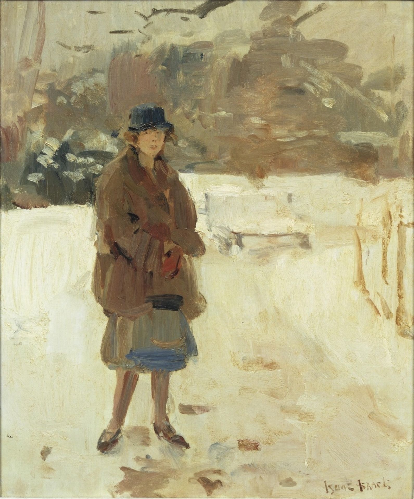 Winter in the Hague forest by Isaac Israels