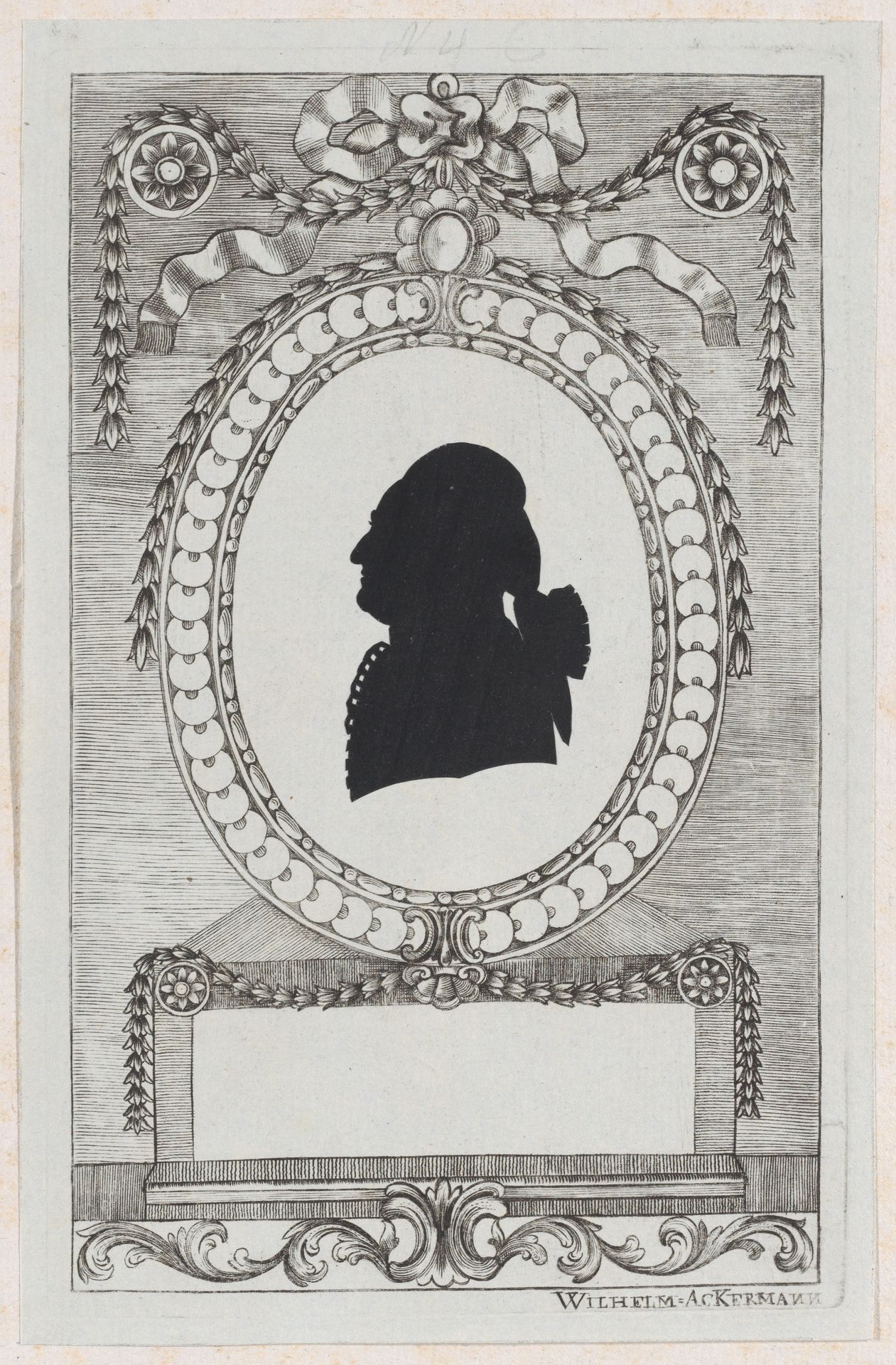Silhouette of Graf Coreth by Wilhelm Ackermann