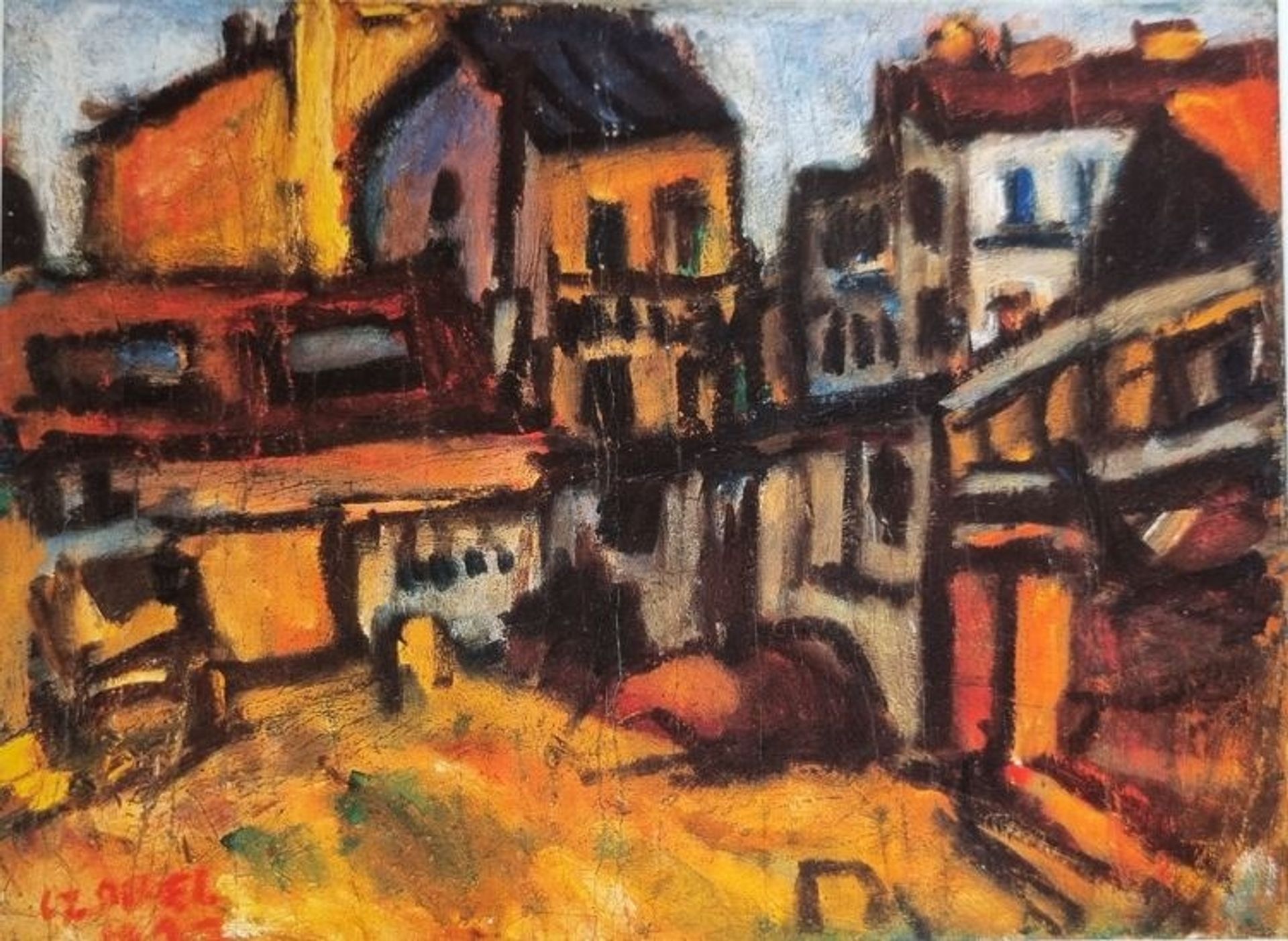 Czóbel Béla Városrészlet 1929 by Bela Czobel