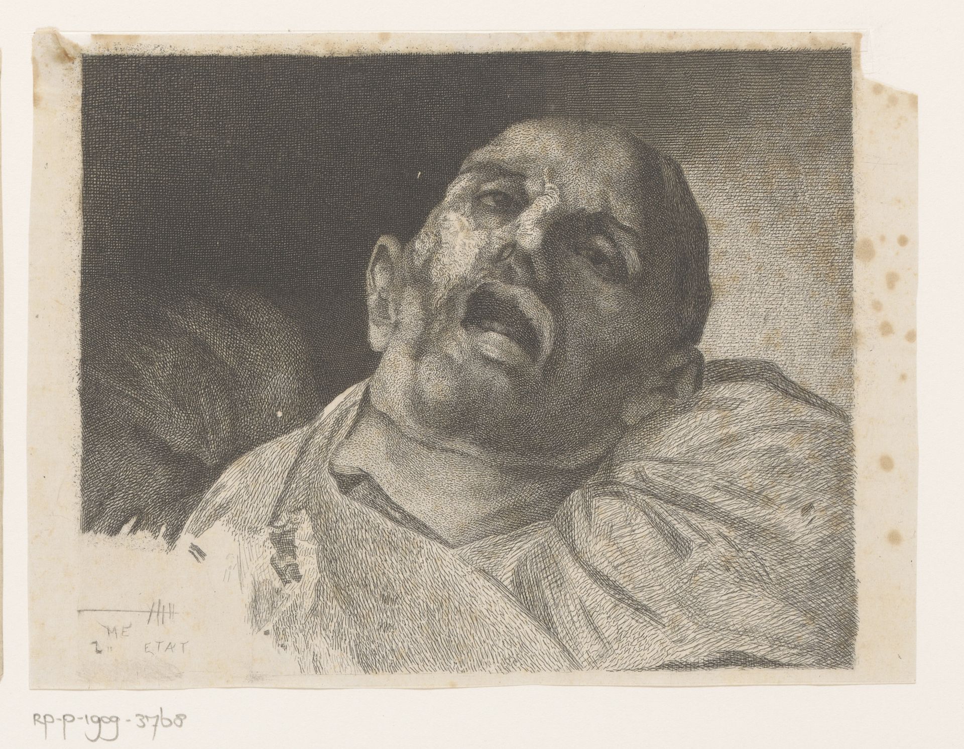 Hoofd van een onthoofde man by Auguste Danse