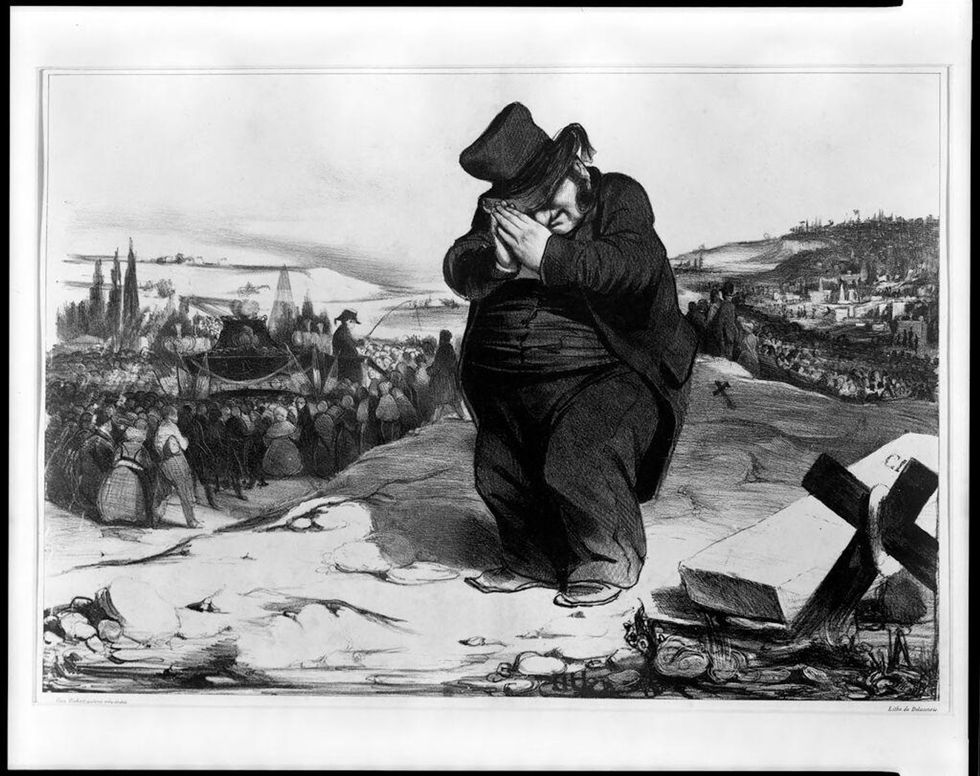"Crushed Lafayette...Take That Old Boy" by Honoré Daumier