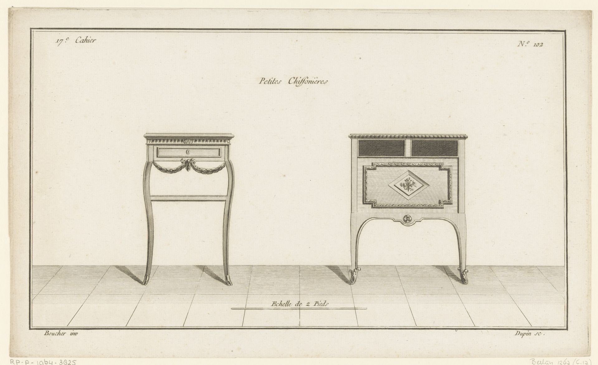 Twee chiffonieres by Nicolas Dupin