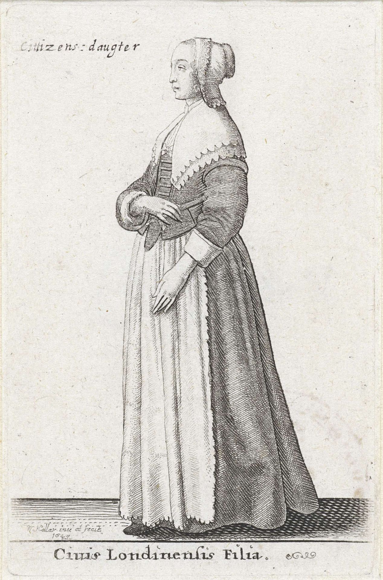 Ciuis Londinensis Filia / Cittiznes daugter by Wenceslaus Hollar