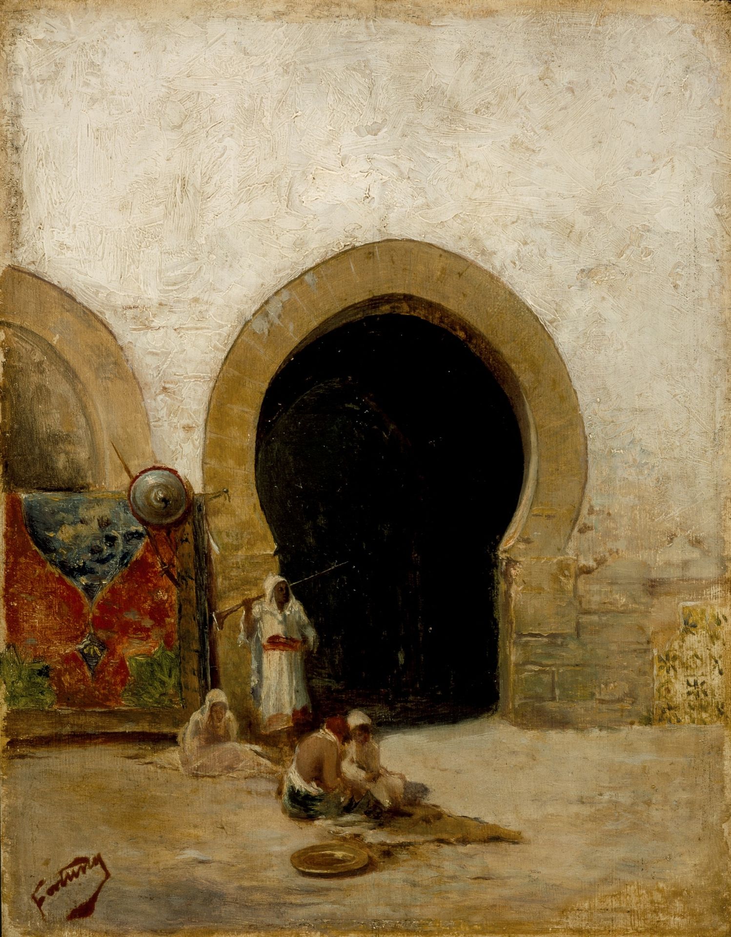 At the gate of the Seraglio by Mariano Fortuny Marsal