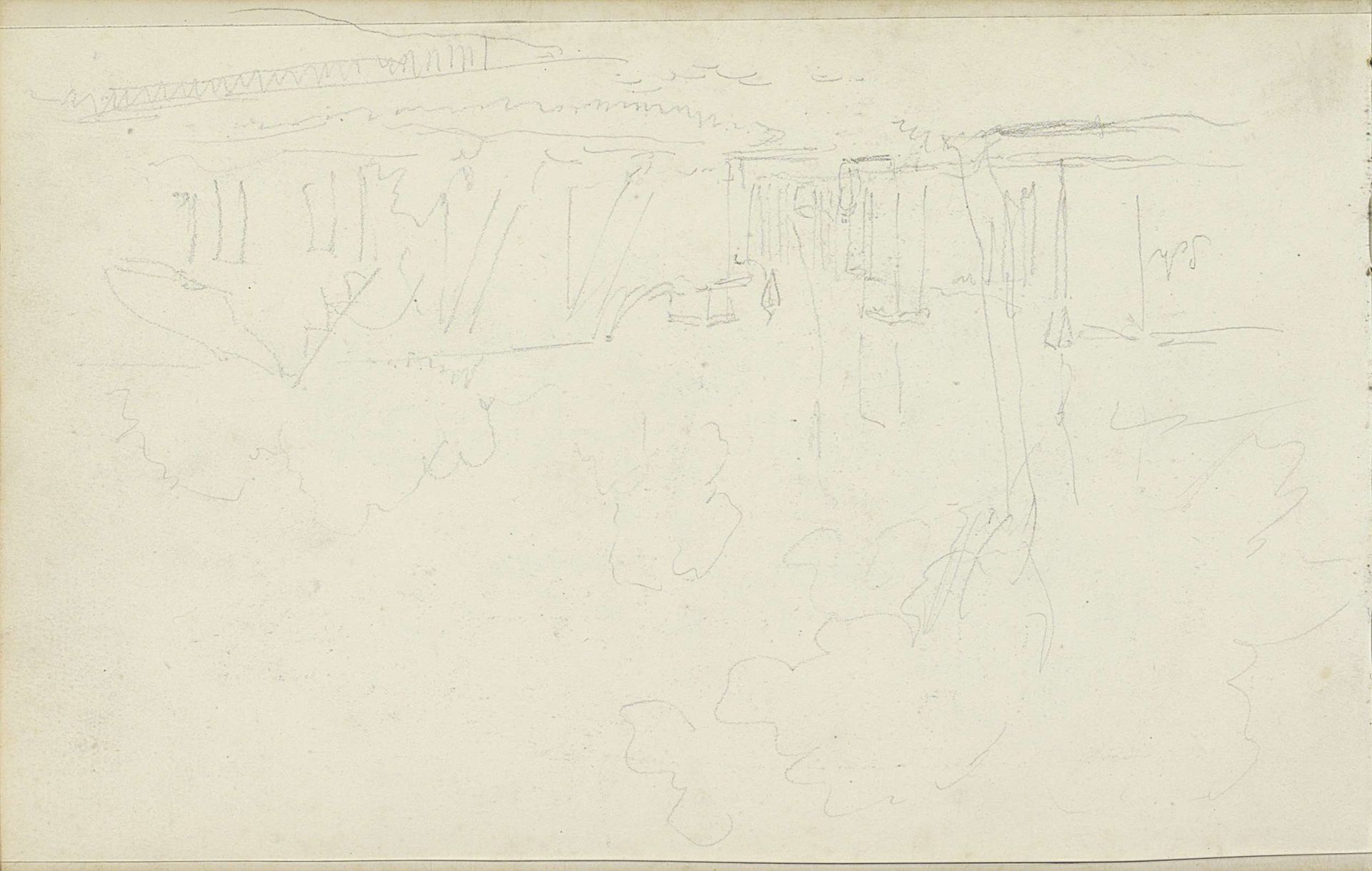 Muur met een poort by Adrianus Eversen