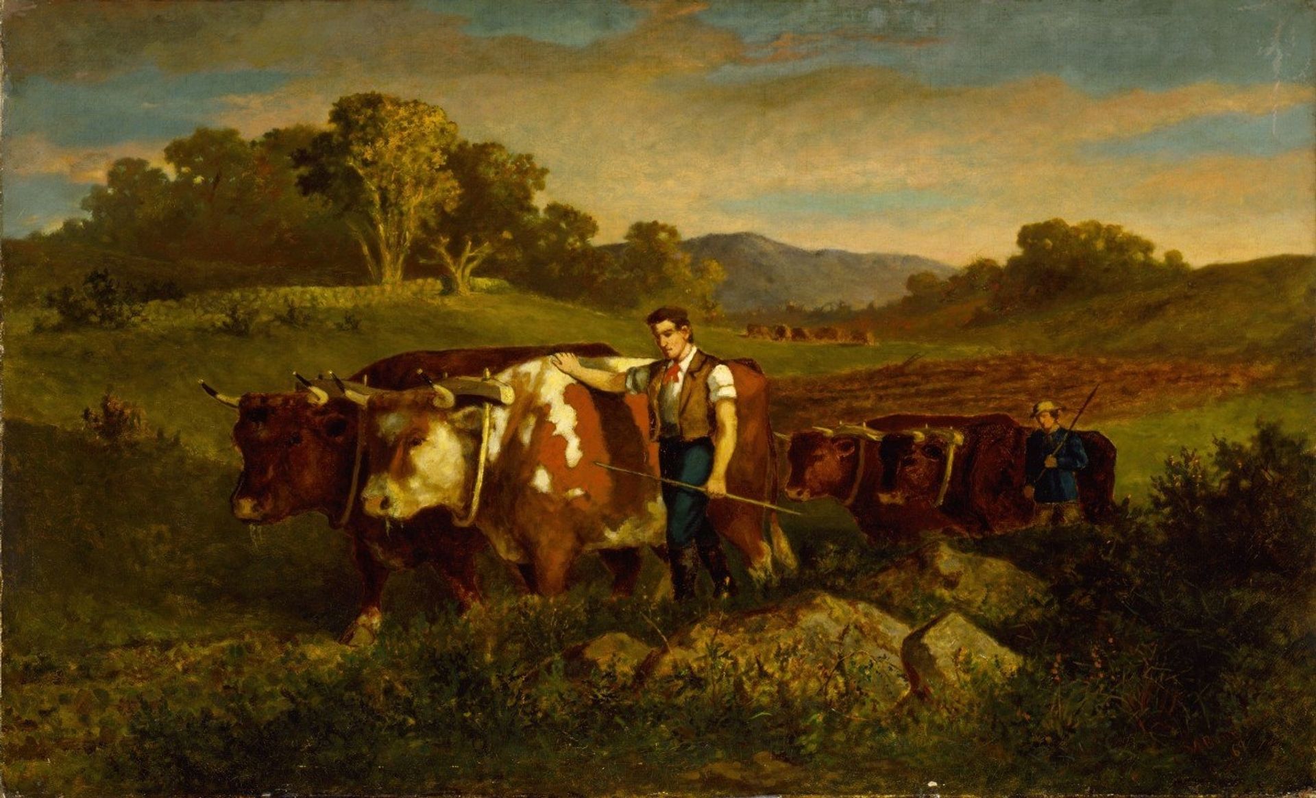 Herdsmen with Cows by Edward Mitchell Bannister