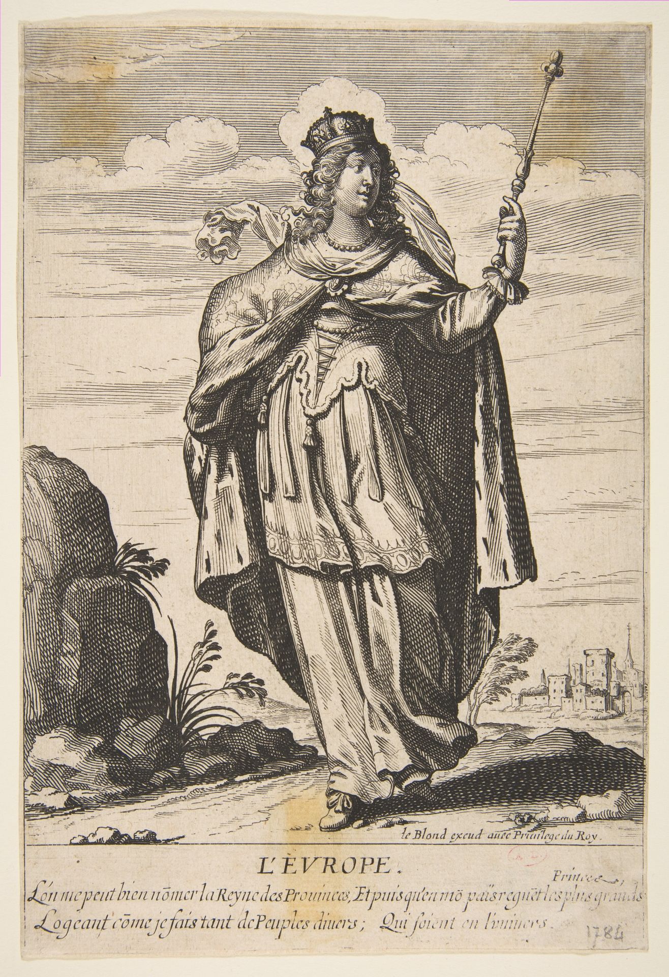 Allegory of Europe, from "The Four Continents" by Abraham Bosse