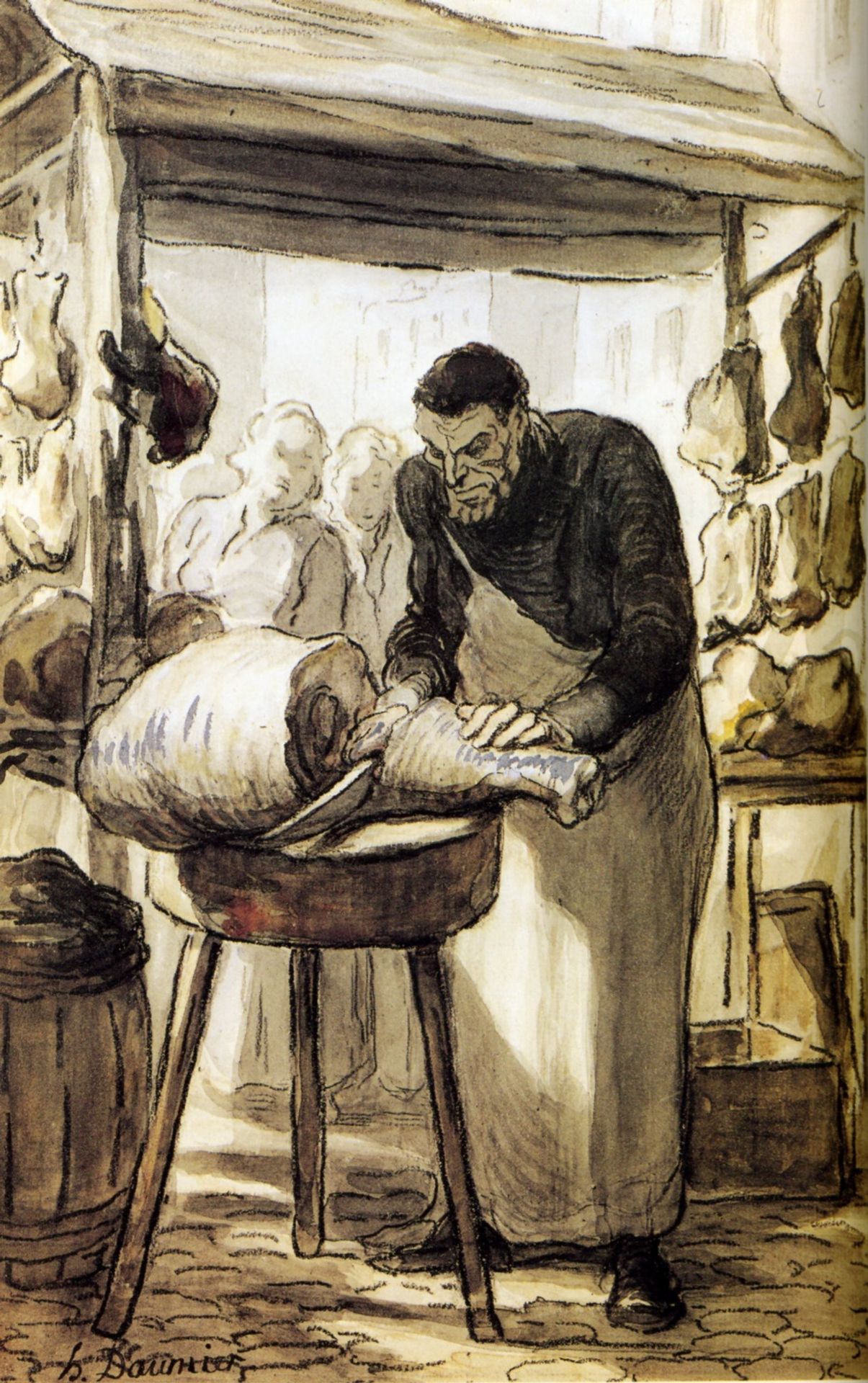 The Butcher by Honoré Daumier