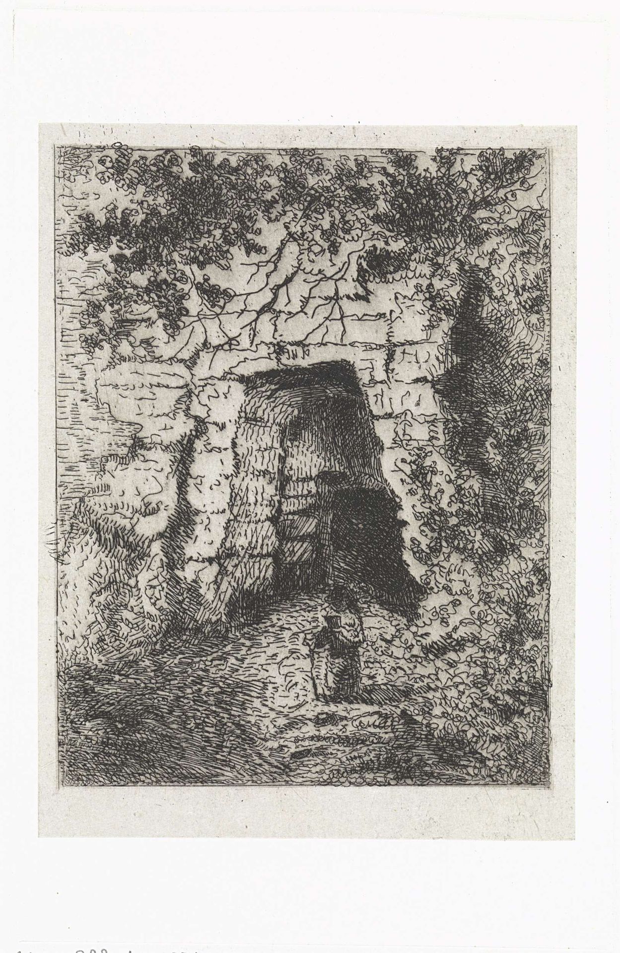 Figuur voor opening in een oude buitenmuur by Arnoud Schaepkens