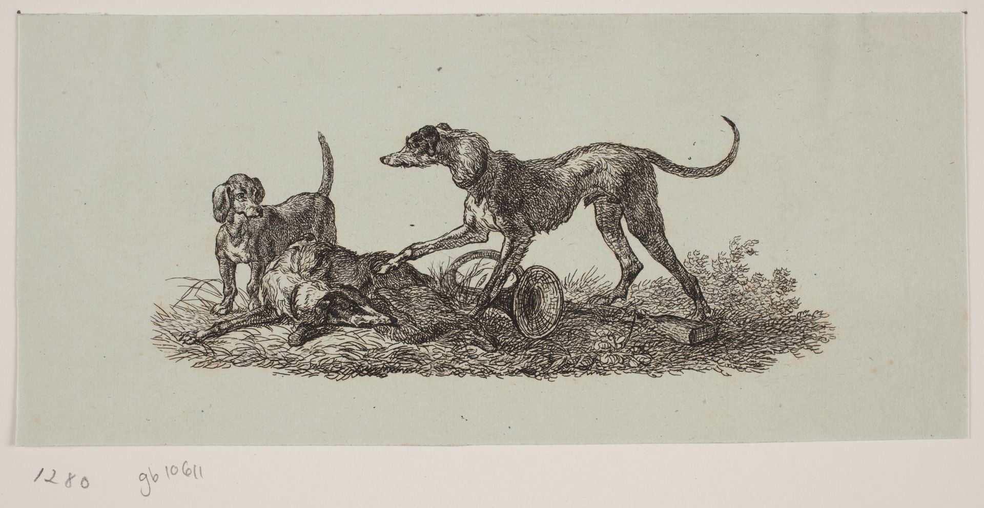 Titel-vignet til "Chiens de chasse" by Christian David Gebauer