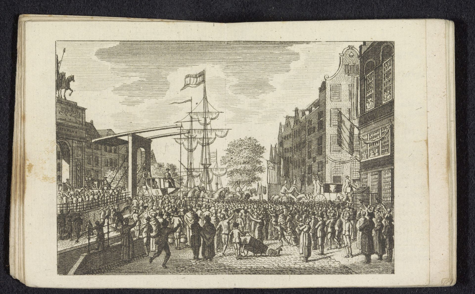 De stoet trekt over de Eenhoornsluis, 1816 by Anonymous